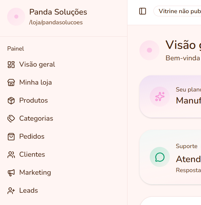 Dashboard de controle simplificado do seu negócio